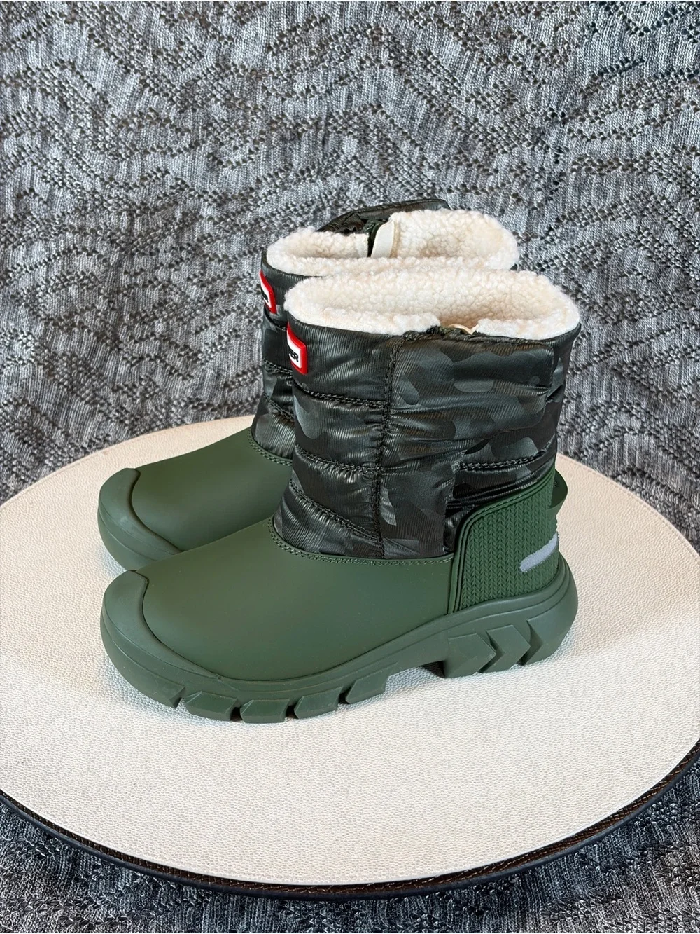 Hunter Kids Intrepid Reflective Camo Snow Boot